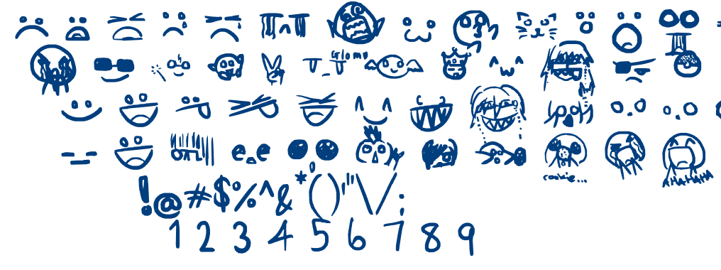 Emoticon Code font