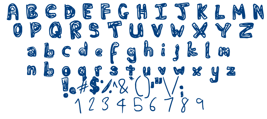 Fat Squiggles font