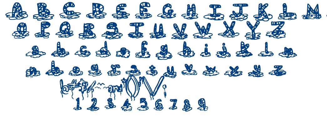 Floating in the sky font