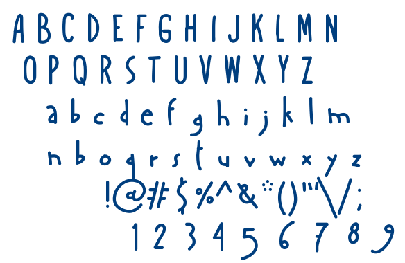 A Mano Boldensada font