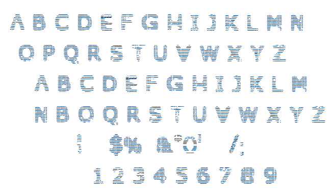 Behind Dirty Blinds font