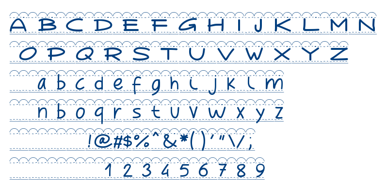 PW Broderie font