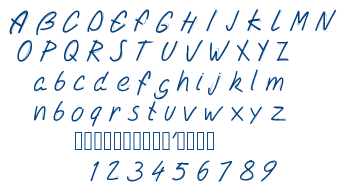 PW Double script font