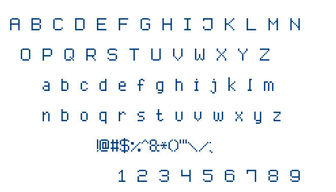 Advanced Pixel-7 font