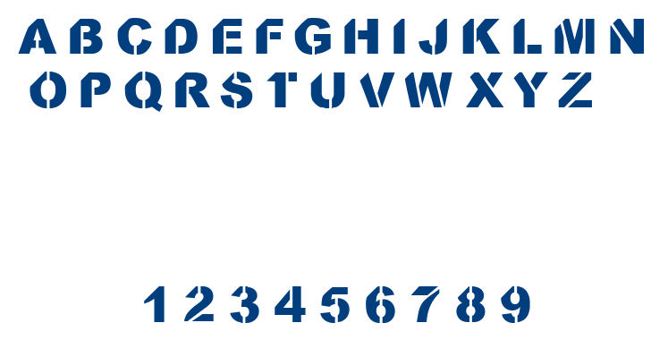 CF Stencil Orama font