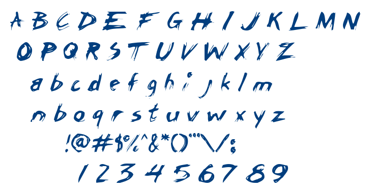 Chicken Scratch AOE font