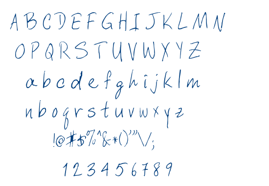 Davys Crappy Writ font