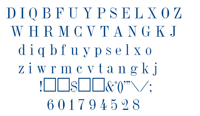 Jumble font