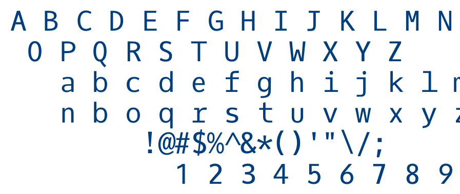 Oxygen Mono font