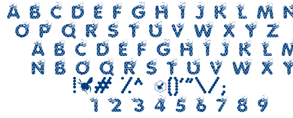 SAVE THE HONEYBEE font