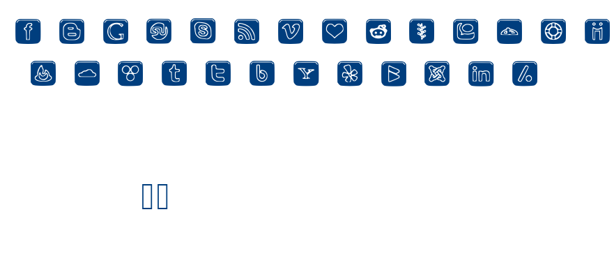 SOCIAL OUTLINE ICONS font