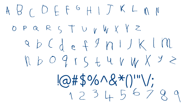 Tallula SelbyWillis aged 4 font