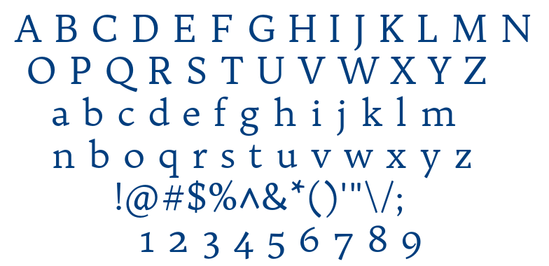 Trykker font