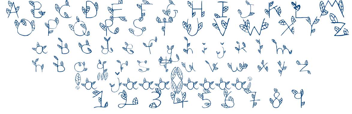 leaves font