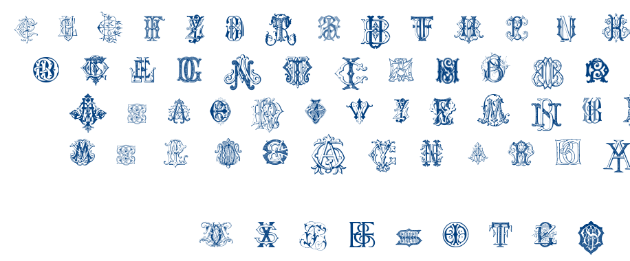 Intellecta Monograms Random Samples font