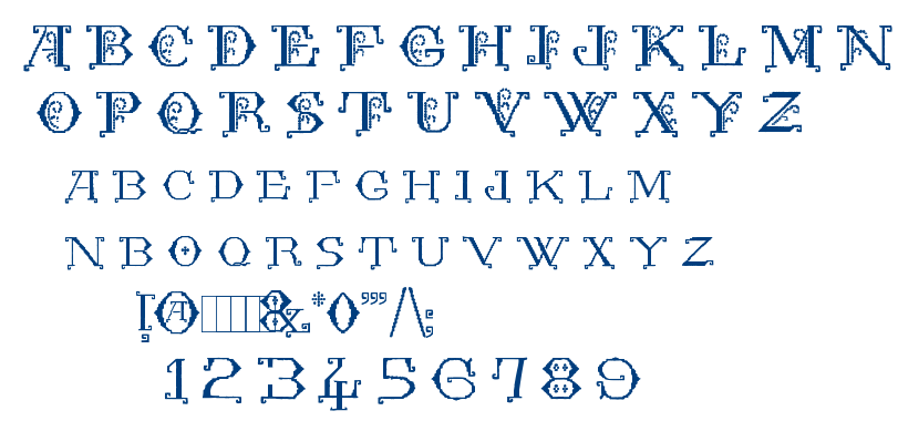 Kingthings Embroidery font