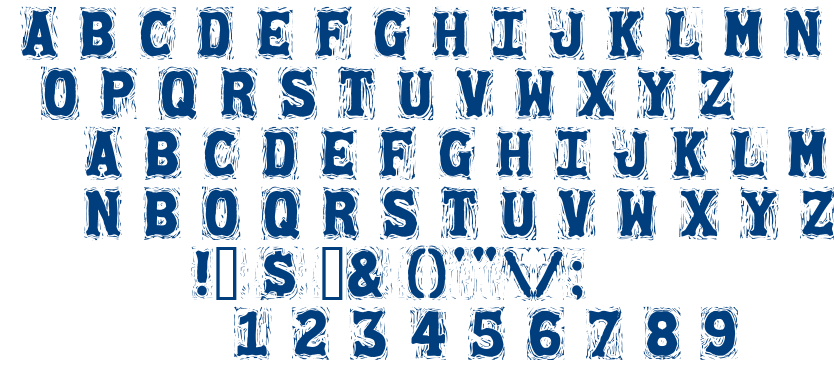 Gommogravure font