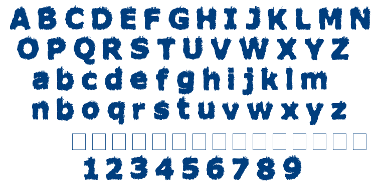 Hairy Monster font