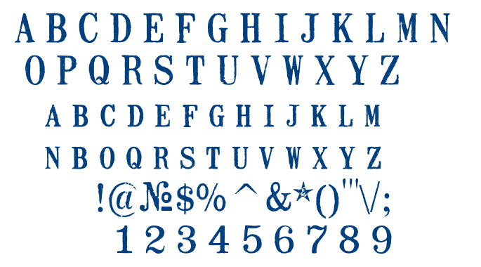 Mailart Rubberstamp font