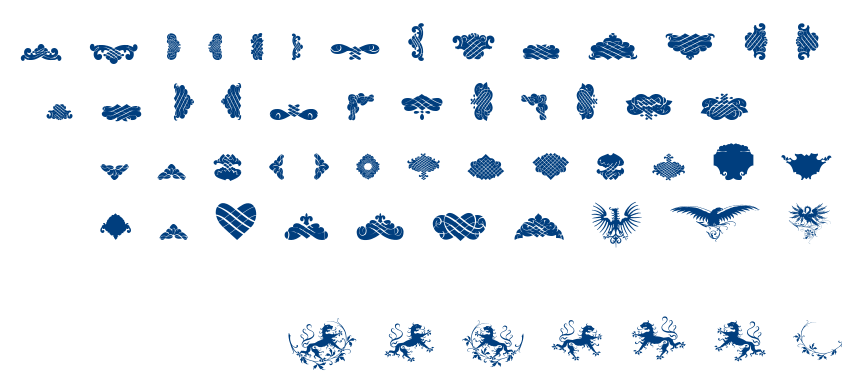 Unpublished Ornaments font