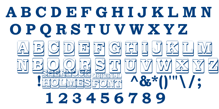 SHERLOCK HOLMES font