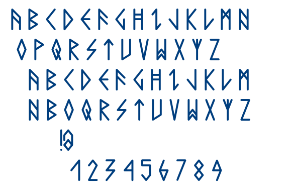 Comic Runes font