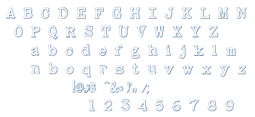 Baltimore Typewriter Bold Beveled font