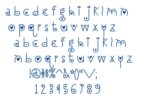 I Love You Monkey font