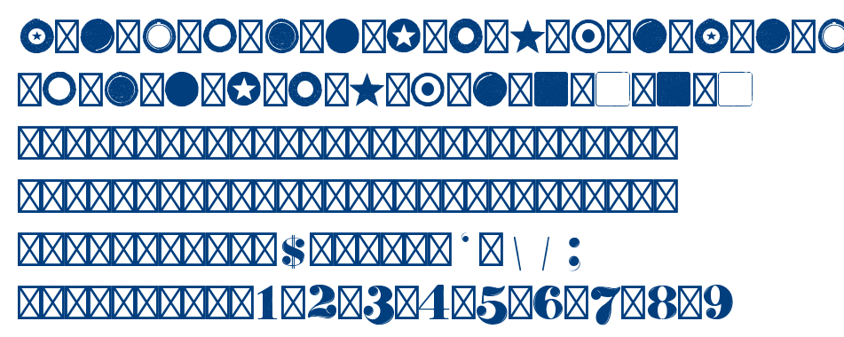 Dauber Hand Numerals font