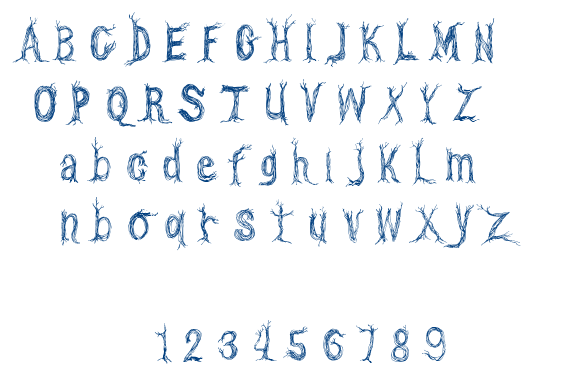 CF One Two Trees font