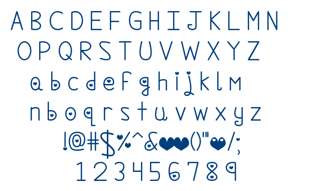 We Are In Love font