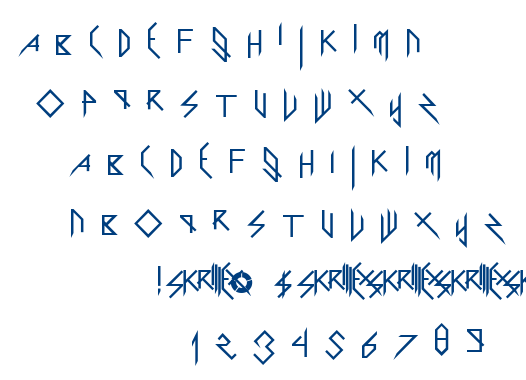 Scary Glyphs and Nice Characters font