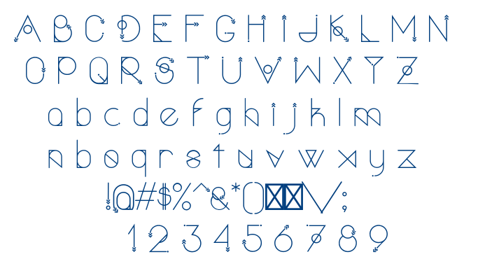 Polar Vertex font
