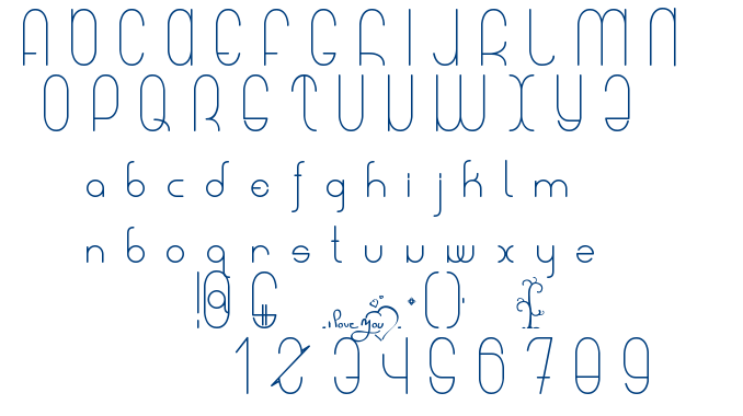 A sweet melody my lady font