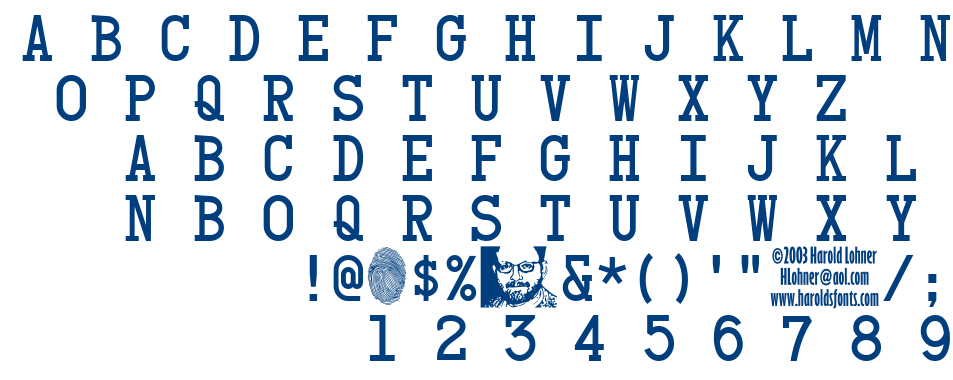Card Characters font