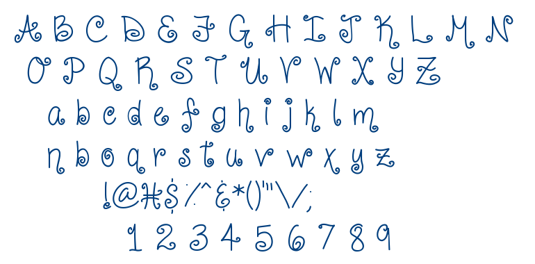 Curly Shirley font