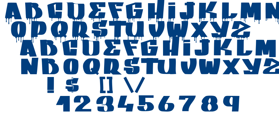 Gang bang crime font