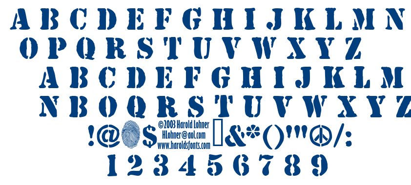 Jjstencil font