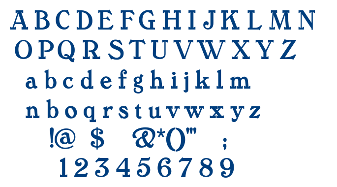 Tanglewo font
