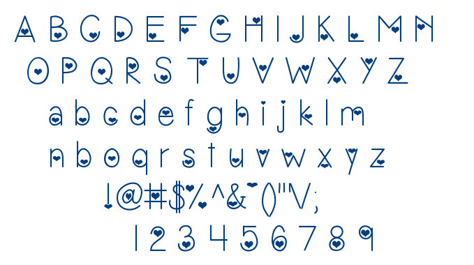 Vanessas Valentine font