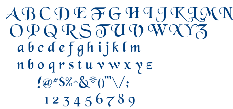 Blkchcry font