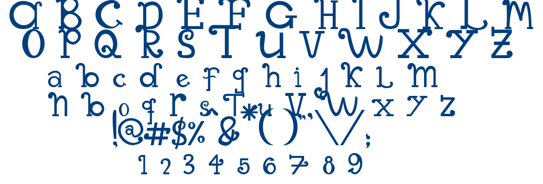 Missyblue font