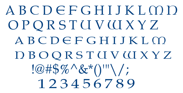 Aternosterah font