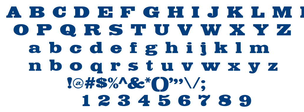 Saloon font