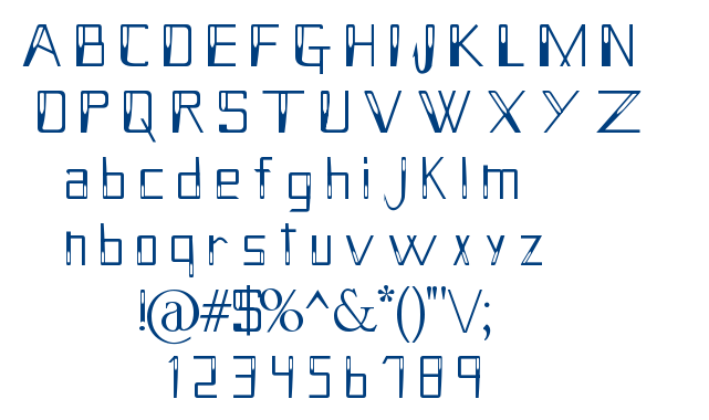 Holitter Hollow font