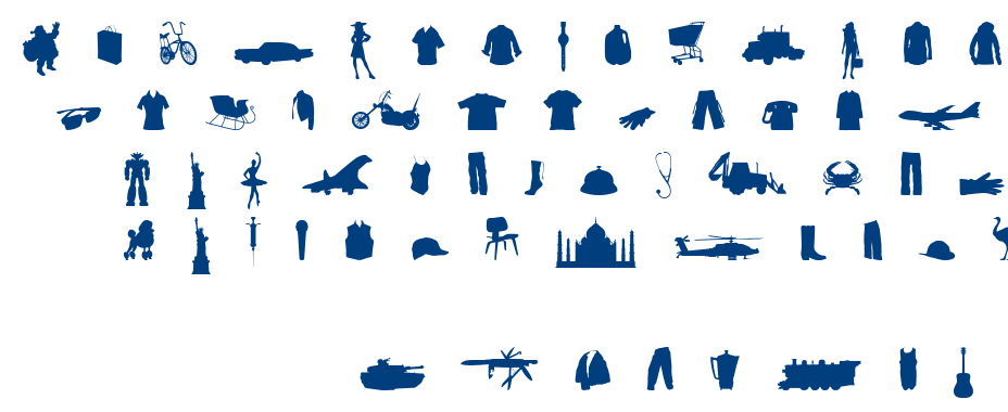 Mixed silhouettes vol3 font