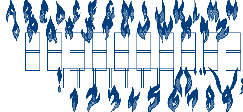 Flame on font