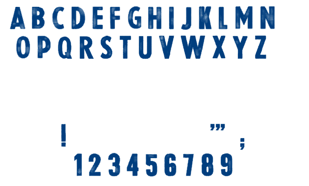 Halftoned backu font