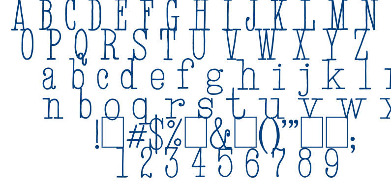 Hand typewriter font
