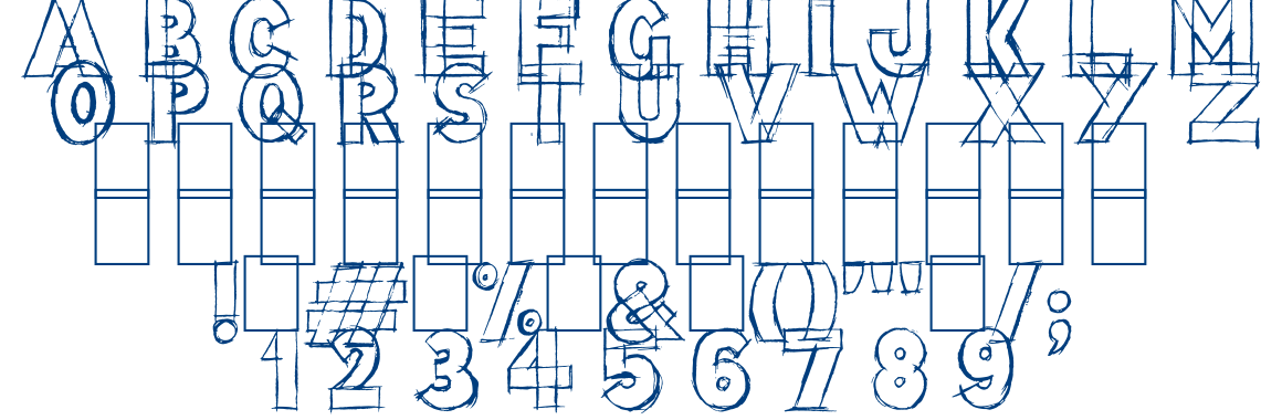 Lazy sketch font